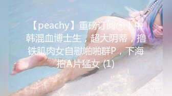 【peachy】重磅订阅⑤！中韩混血博士生，超大阴蒂，撸铁肌肉女自慰啪啪群P，下海拍A片猛女 (1)